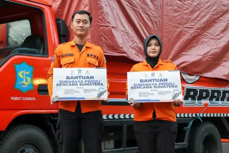 Pemkot Surabaya Kirim 2,2 Ton Beras dan Donasi Rp194,9 Juta untuk Korban Bencana di Sumatera
