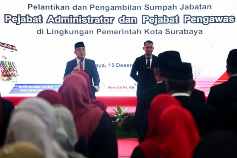 Wali Kota Eri Cahyadi Rotasi 79 Pejabat Pemkot Surabaya untuk Tingkatkan Kinerja Birokrasi