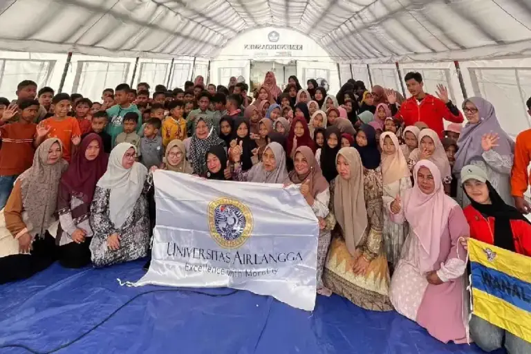 Relawan WANALA UNAIR Gelar Trauma Healing dan Edukasi Kebersihan bagi Anak-anak Terdampak Bencana di Aceh Utara